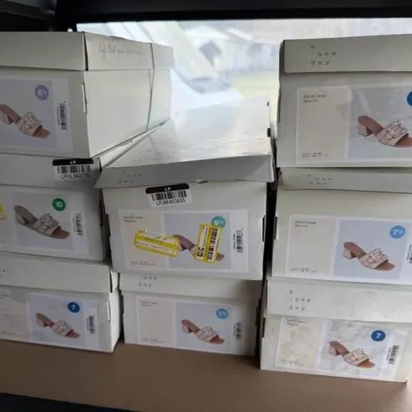 A New Day Kathleen Rhinestone Buckle Heeled Mules - Picture 7 of 10